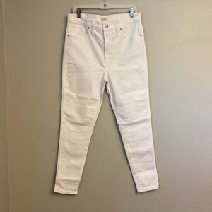 💜Madewell High Rise Skinny jeans in white size 32